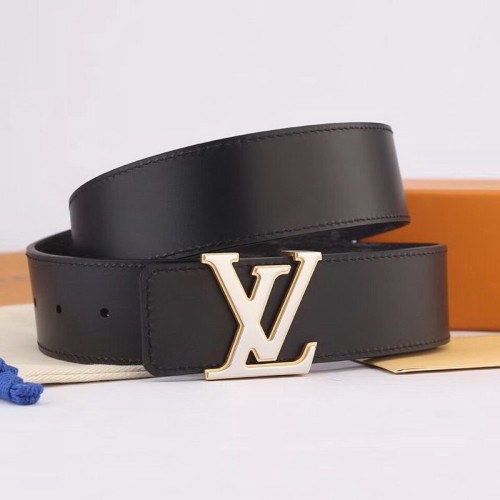 Super Perfect Quality LV Belts(100% Genuine Leather Steel Buckle)-1356