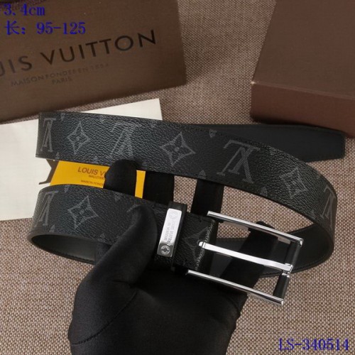 Super Perfect Quality LV Belts(100% Genuine Leather Steel Buckle)-3530