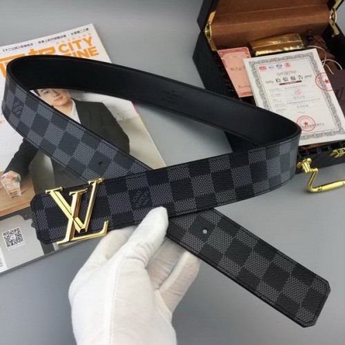 Super Perfect Quality LV Belts(100% Genuine Leather Steel Buckle)-3785