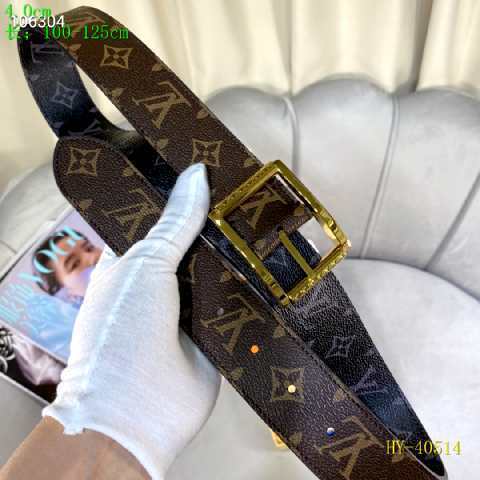Super Perfect Quality LV Belts(100% Genuine Leather Steel Buckle)-2461