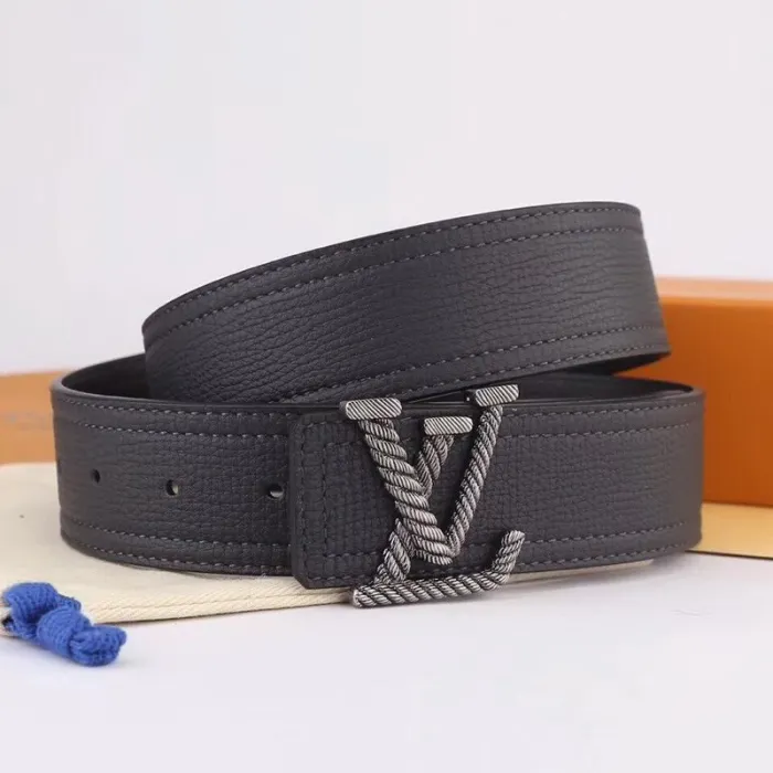 Super Perfect Quality LV Belts(100% Genuine Leather Steel Buckle)-1373