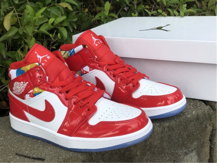 Authentic Air Jordan 1 Mid Red White