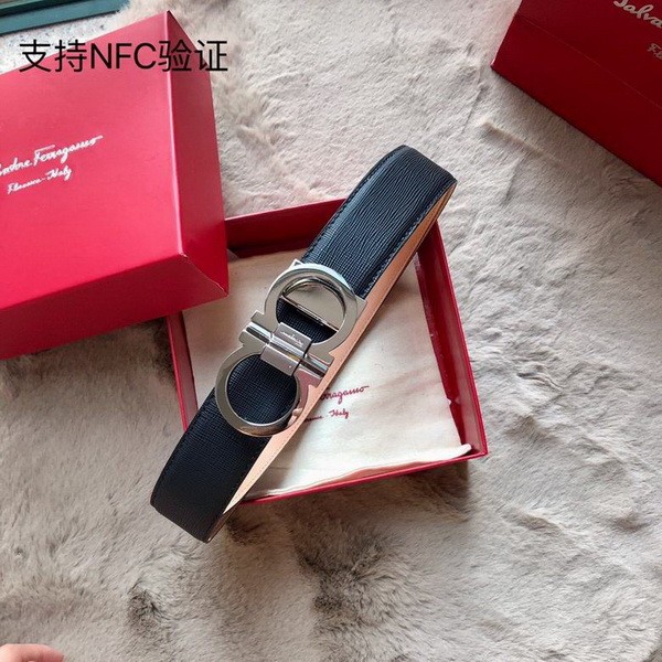 Super Perfect Quality Ferragamo Belts(100% Genuine Leather,steel Buckle)-1333