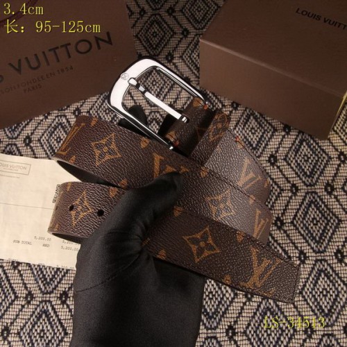 Super Perfect Quality LV Belts(100% Genuine Leather Steel Buckle)-3545
