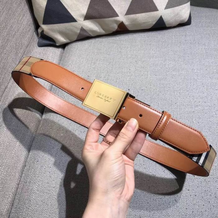 Super Perfect Quality Burberry Belts(100% Genuine Leather,steel buckle)-012