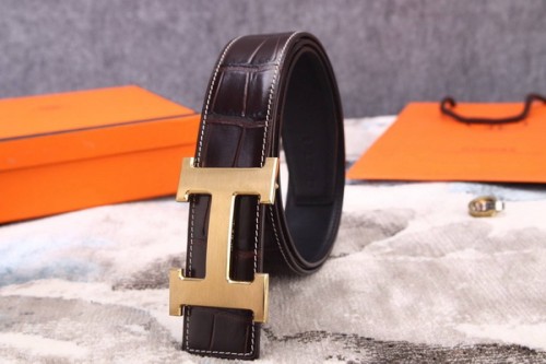 Super Perfect Quality Hermes Belts(100% Genuine Leather,Reversible Steel Buckle)-096