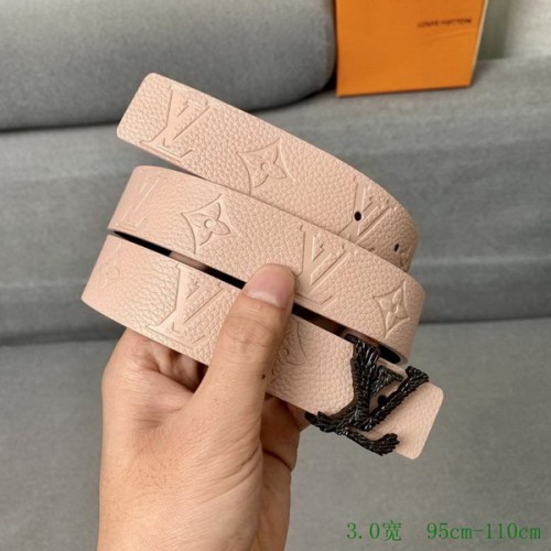 Super Perfect Quality LV Belts(100% Genuine Leather Steel Buckle)-3223