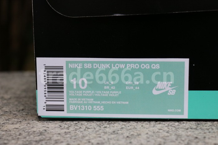 Authentic Nike Dunk SB Concepts Purple Lobster