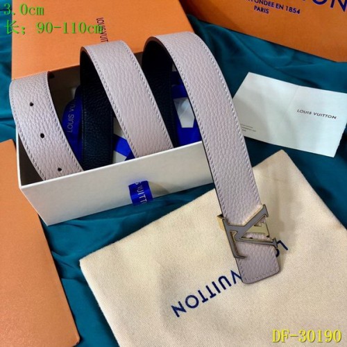 Super Perfect Quality LV Belts(100% Genuine Leather Steel Buckle)-3164