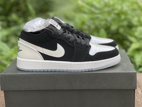 Authentic Air Jordan 1 Low Black White