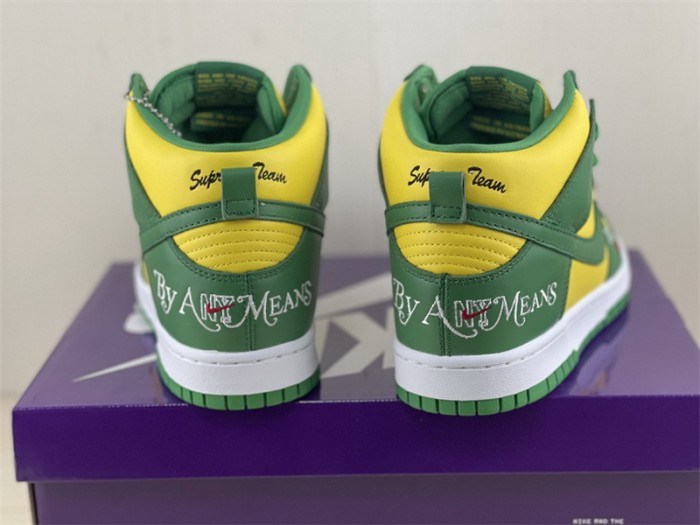 Authentic Supreme x SB Dunk High “Brazil”