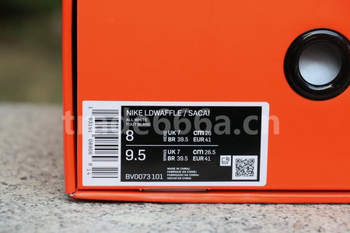 Authentic sacai x Nike LDV Waffle “White Nylon”