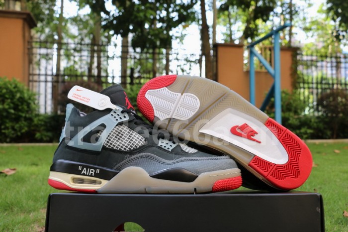Authentic OFF WHITE x Air Jordan 4 “Bred”