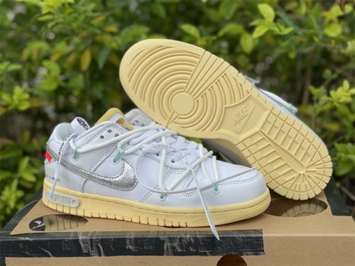 Authentic Off-White x Nike Dunk Low White GS