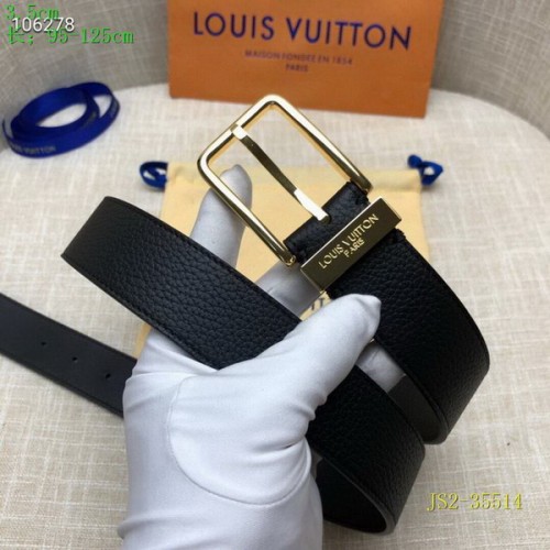 Super Perfect Quality LV Belts(100% Genuine Leather Steel Buckle)-3611
