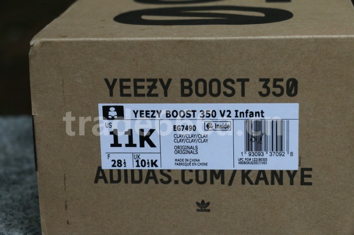 Authentic Yeezy Boost 350 V2 Clay Kids Shoes