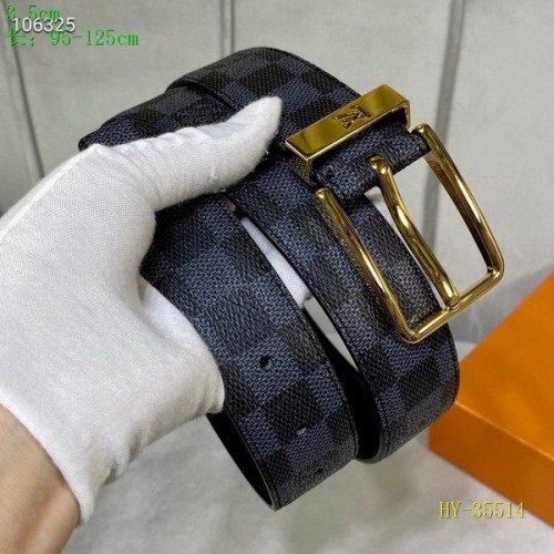 Super Perfect Quality LV Belts(100% Genuine Leather Steel Buckle)-3609