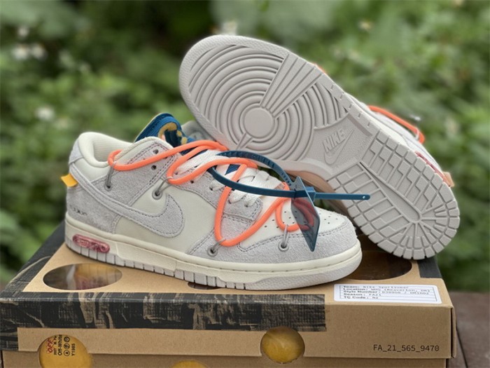 Authentic OFF-WHITE x Nike Dunk Low “The 50” DJ0950 119