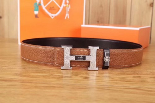 Super Perfect Quality Hermes Belts(100% Genuine Leather,Reversible Steel Buckle)-092