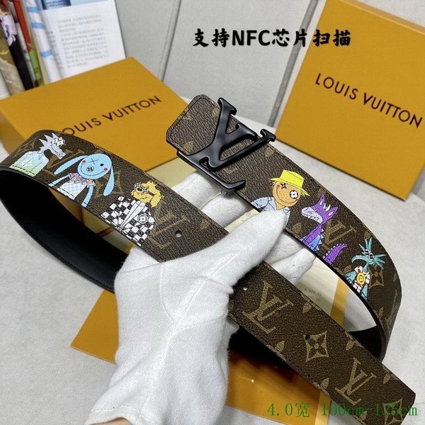 Super Perfect Quality LV Belts(100% Genuine Leather Steel Buckle)-4090