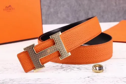 Super Perfect Quality Hermes Belts(100% Genuine Leather,Reversible Steel Buckle)-496