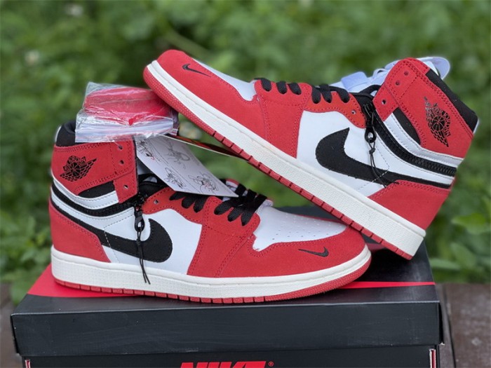 Authentic Air Jordan 1 High Switch White Red