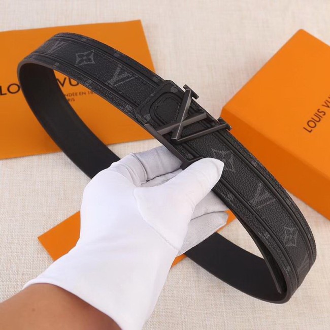 Super Perfect Quality LV Belts(100% Genuine Leather Steel Buckle)-1465