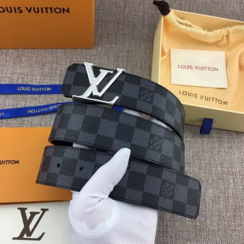 Super Perfect Quality LV Belts(100% Genuine Leather Steel Buckle)-3787