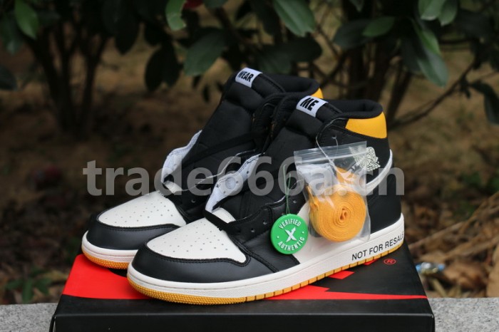 Authentic Air Jordan 1 NRG “No L’s” Black Yellow