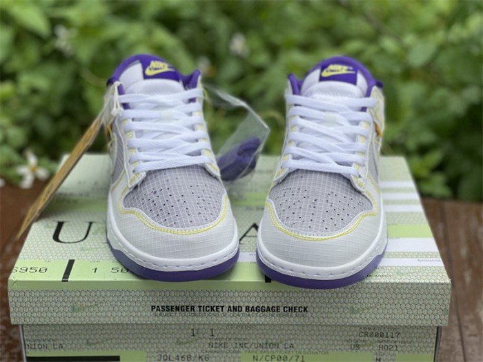 Authentic Union x Nike Dunk Low Purple Yellow