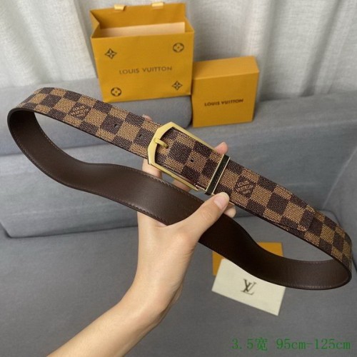 Super Perfect Quality LV Belts(100% Genuine Leather Steel Buckle)-2716
