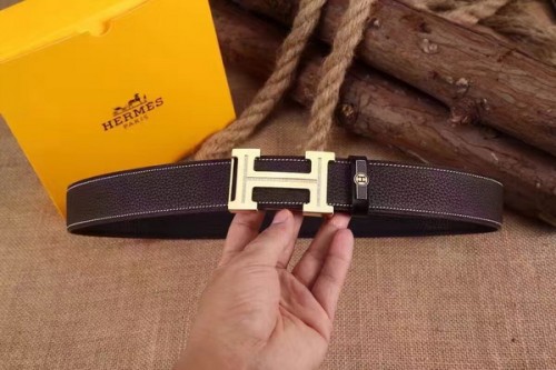 Super Perfect Quality Hermes Belts(100% Genuine Leather,Reversible Steel Buckle)-048