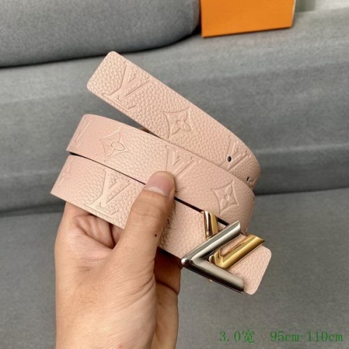 Super Perfect Quality LV Belts(100% Genuine Leather Steel Buckle)-3227
