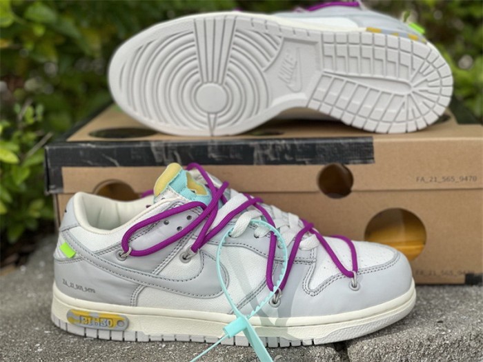 Authentic OFF-WHITE x Nike Dunk Low “The 50” DM1602 100