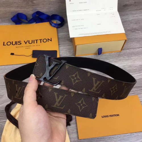 Super Perfect Quality LV Belts(100% Genuine Leather Steel Buckle)-1551