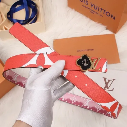 Super Perfect Quality LV Belts(100% Genuine Leather Steel Buckle)-3332