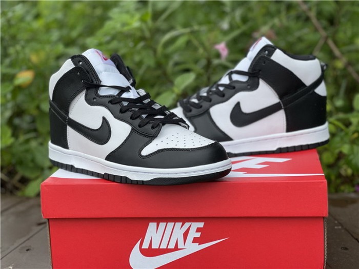 Authentic Nike Dunk High Black White