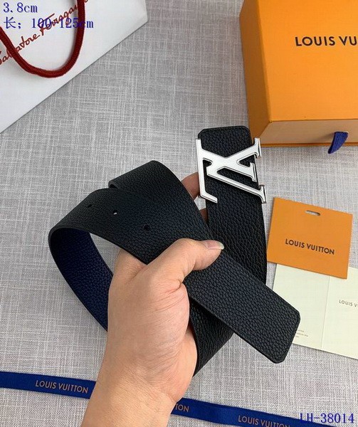 Super Perfect Quality LV Belts(100% Genuine Leather Steel Buckle)-3660