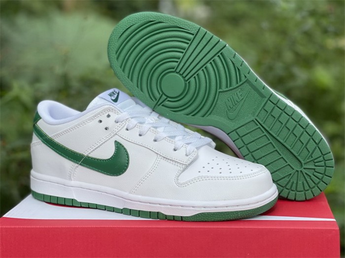 Authentic Nike Dunk Low White Green women shoes