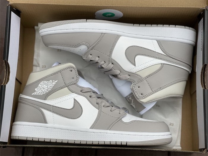 Authentic Air Jordan 1 Mid “Linen”