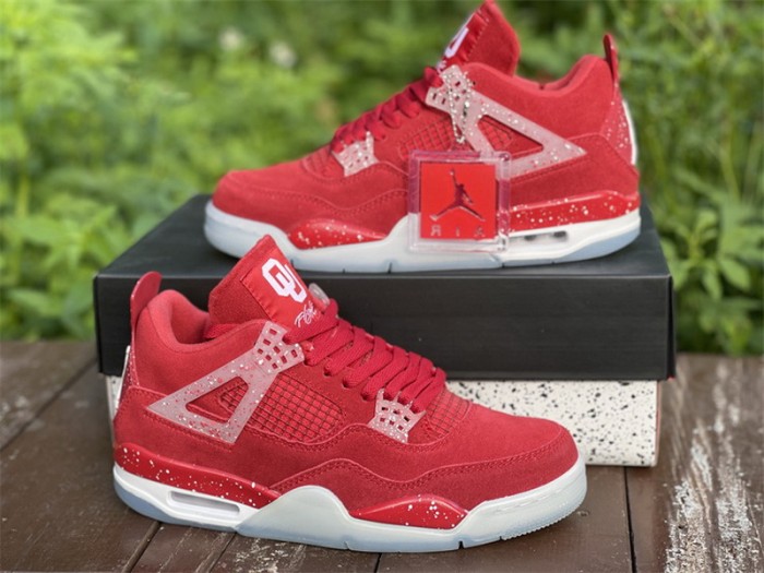 Authentic Air Jordan 4 PE Oklahoma Sooners （restock)