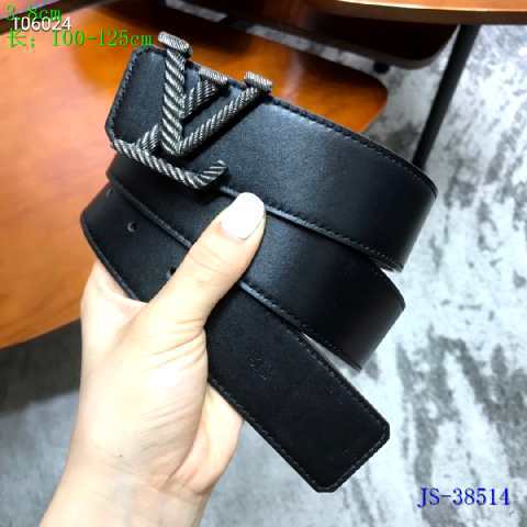 Super Perfect Quality LV Belts(100% Genuine Leather Steel Buckle)-2508