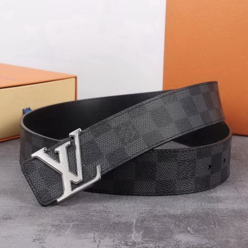 Super Perfect Quality LV Belts(100% Genuine Leather Steel Buckle)-1896