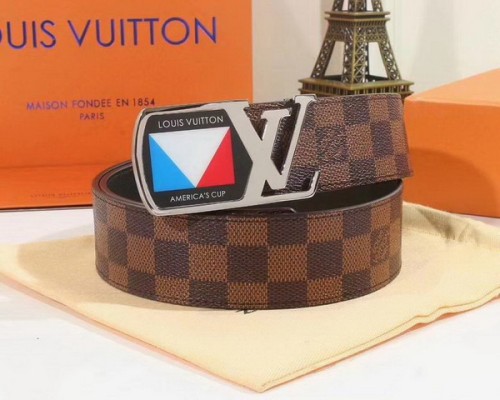Super Perfect Quality LV Belts(100% Genuine Leather Steel Buckle)-3936