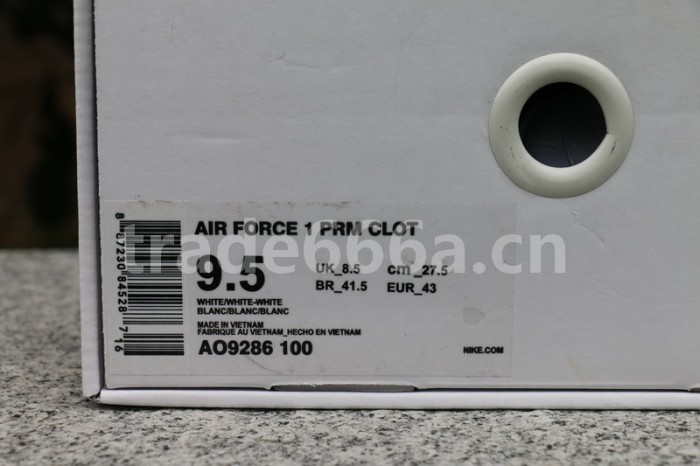 Authentic CLOT x Nike Air Force 1 Premium