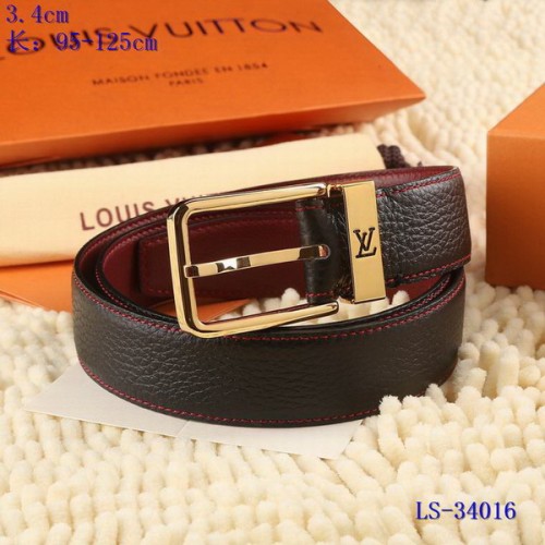 Super Perfect Quality LV Belts(100% Genuine Leather Steel Buckle)-3564
