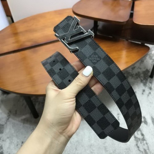 Super Perfect Quality LV Belts(100% Genuine Leather Steel Buckle)-3868