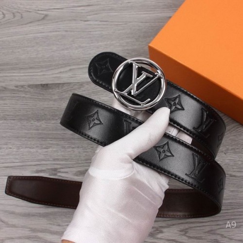 Super Perfect Quality LV Belts(100% Genuine Leather Steel Buckle)-2165