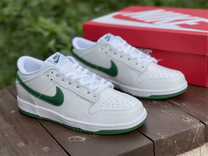 Authentic Nike Dunk Low White Green
