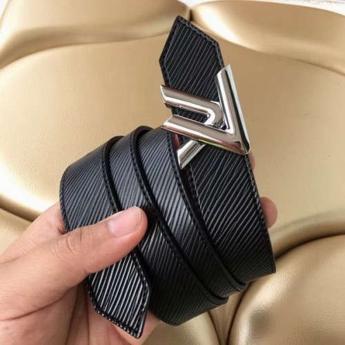 Super Perfect Quality LV Belts(100% Genuine Leather Steel Buckle)-3464